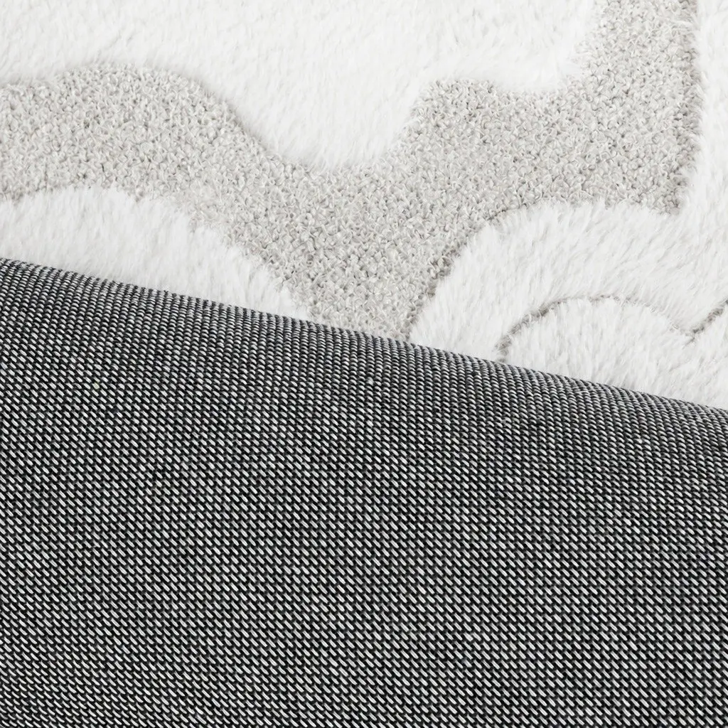 Shaggy Floor Rug Beige 200x230cm 10mm Pile Soft Plush Anti-slip Cotton-Polyester Base