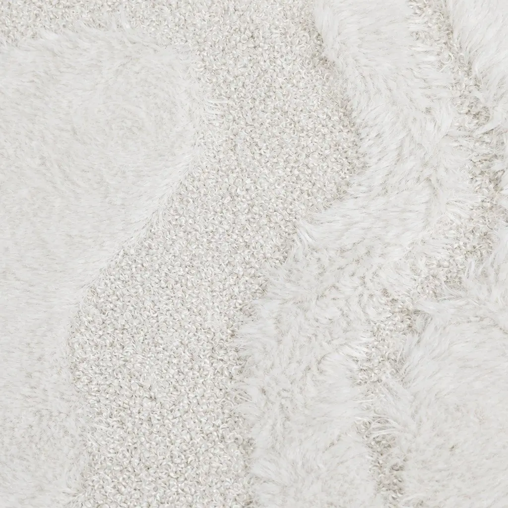 Shaggy Floor Rug Beige 200x230cm 10mm Pile Soft Plush Anti-slip Cotton-Polyester Base