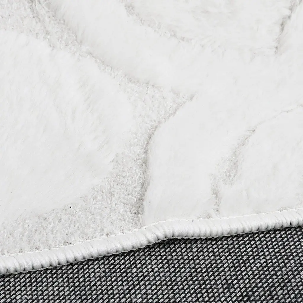 Shaggy Floor Rug Beige 200x290cm 10mm Pile Soft Plush Area Rug for Living Room Bedroom