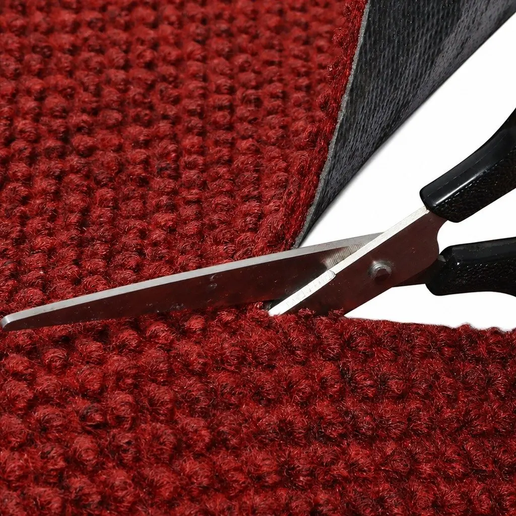 Extra Large Floor Rug Red 90cm x 305cm Anti-Slip Pineapple Pattern