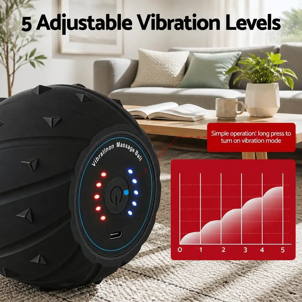 Electric Peanut Massage Ball with Adjustable Vibrations