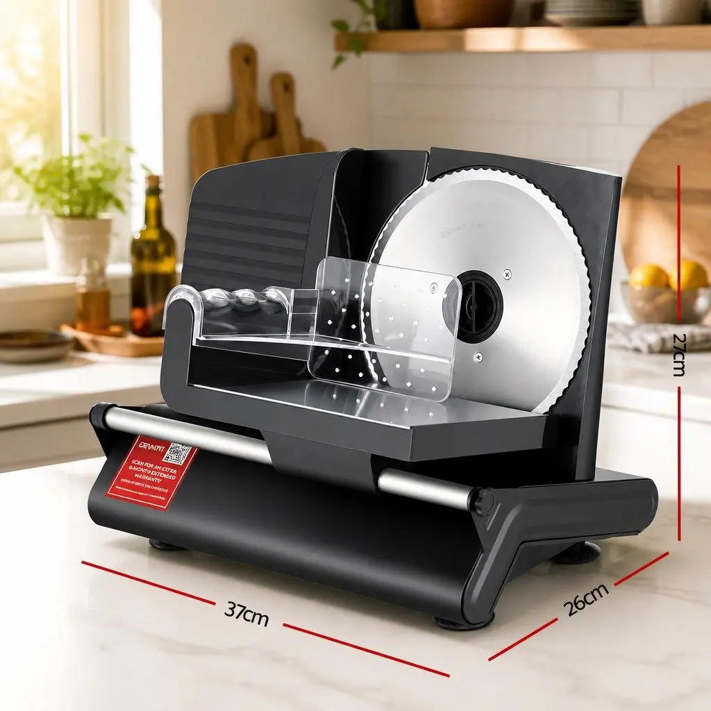 Meat Slicer Bread Vegetable Food Cutter 200W Power 0-15mm Adjustable Stainless