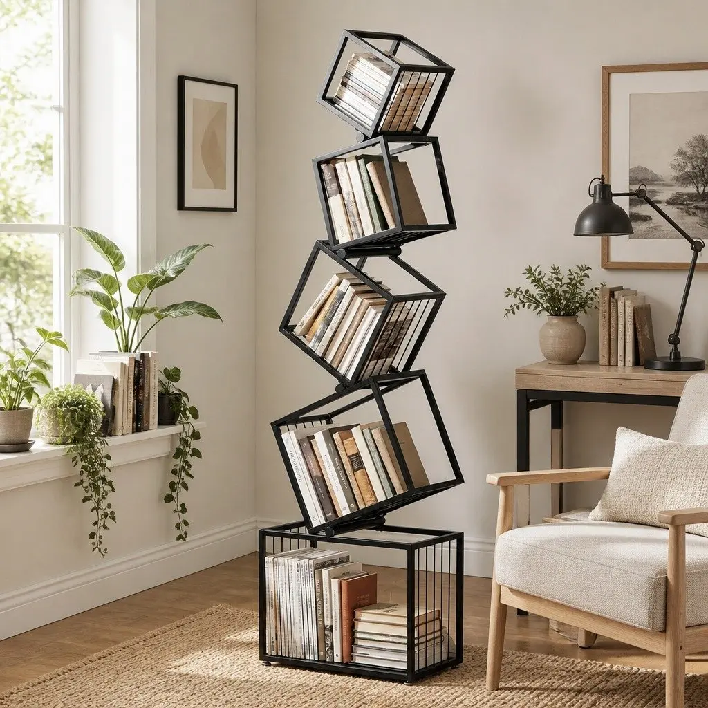 5-Tier Bookshelf with Modern Look
