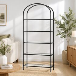 Compact 5-Tier Industrial Bookcase for Your Needs