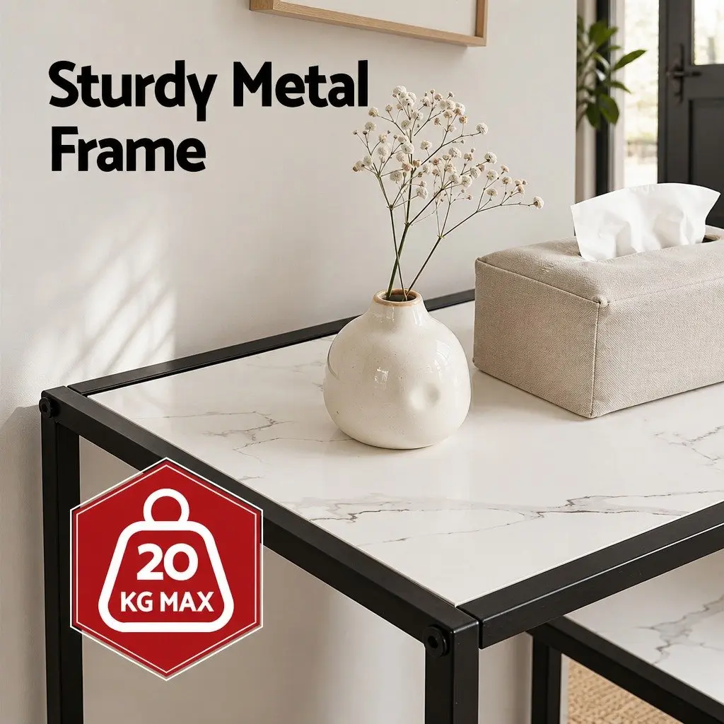 Console Table with 4-Tier Shelves