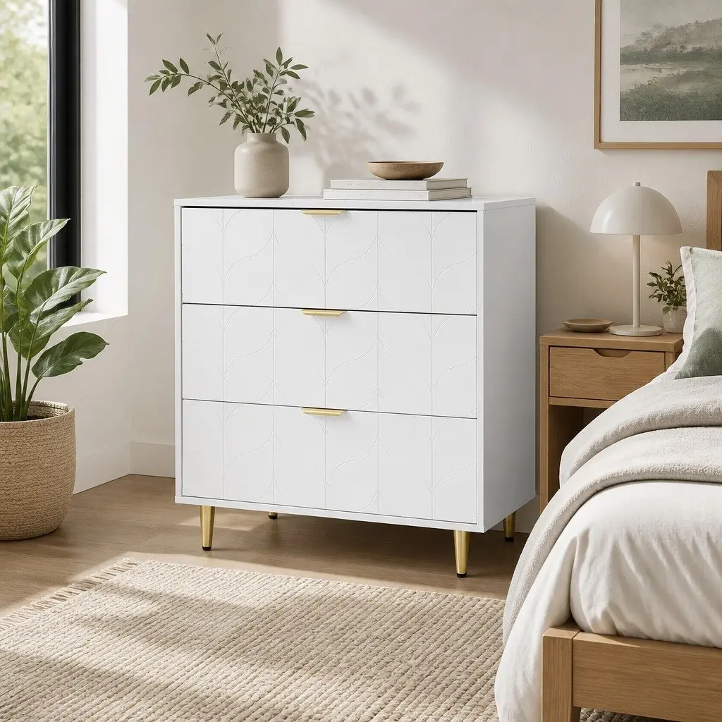 3 Drawer Chest with Durable Build