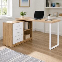 Reliable L-Shape Desk with Storage Options