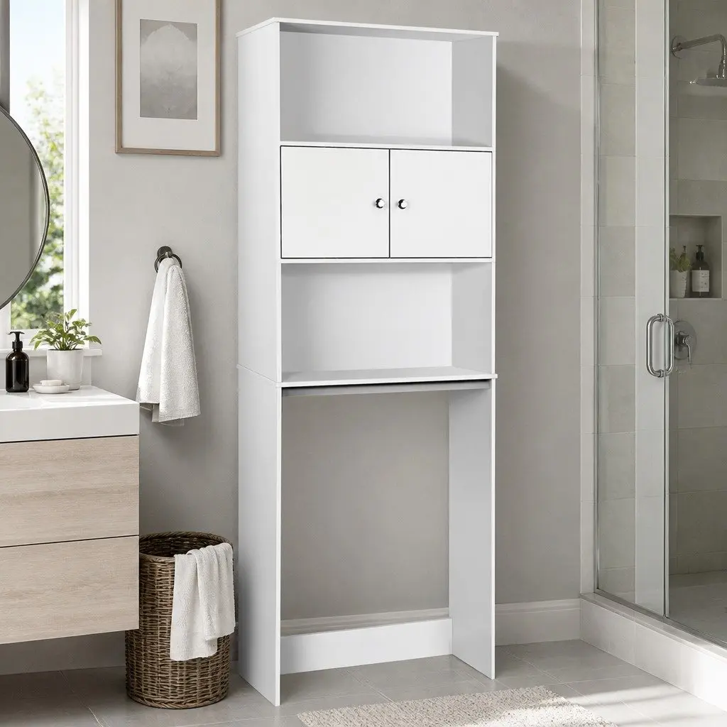 Over-the-Toilet Storage Cabinet in White