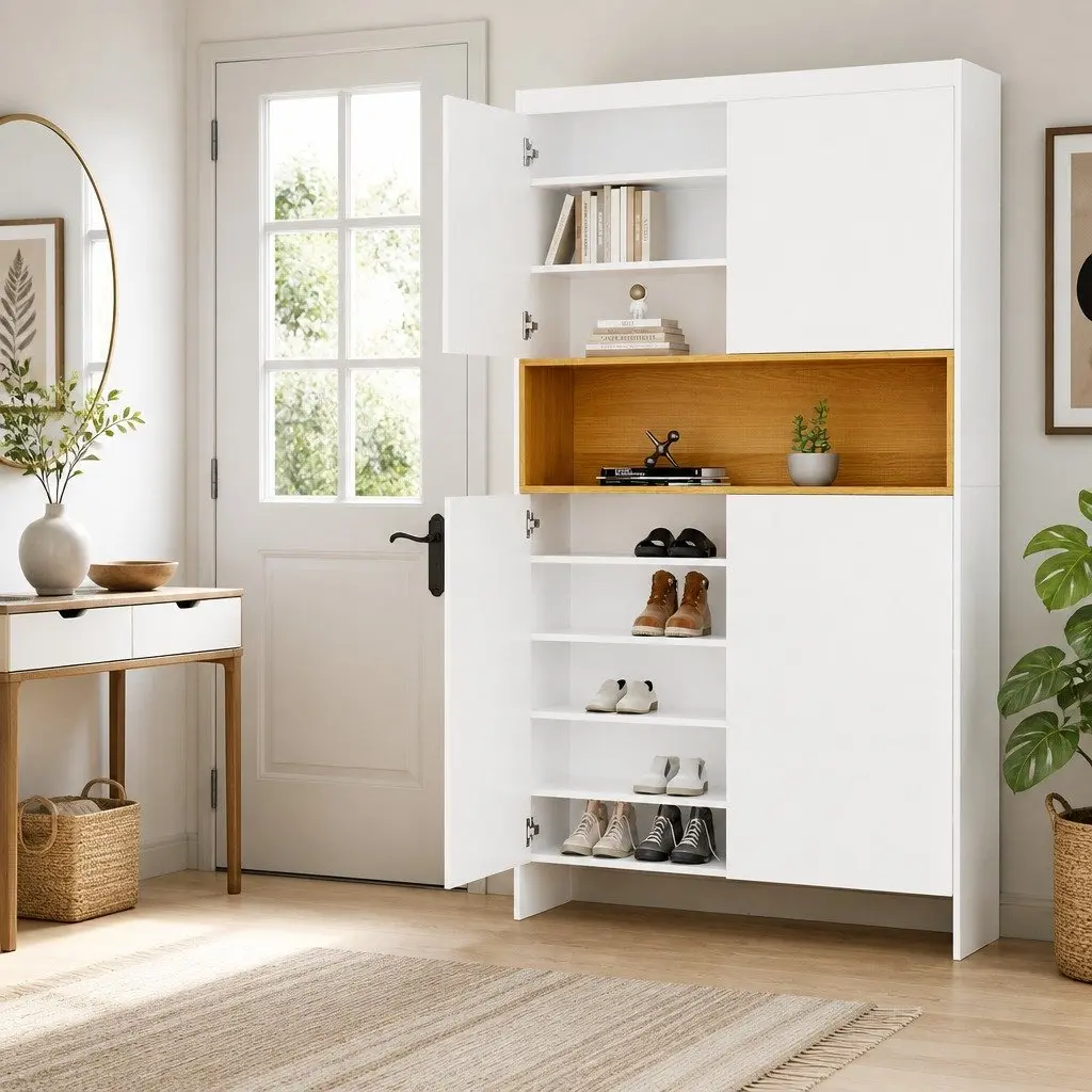 9-Tier Shoe Storage with Adjustable Shelves