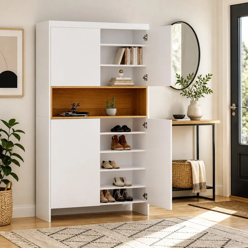9-Tier Shoe Storage with Adjustable Shelves