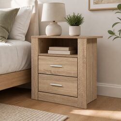 Your New Favorite Oak Nightstand with Ample Storage