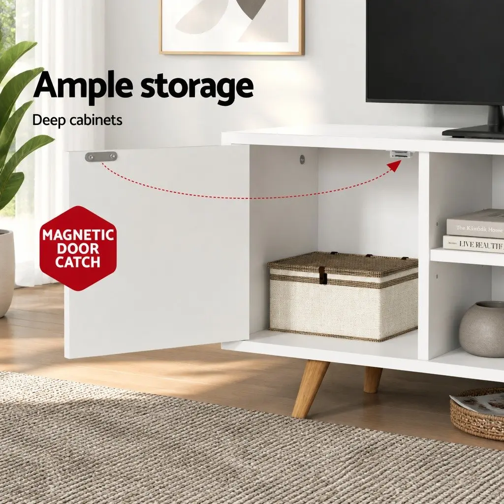 120cm White TV Unit