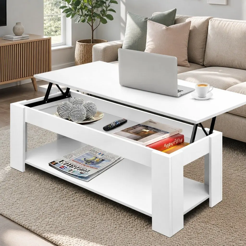 White Lift-Top Coffee Table