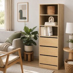 Compact 3-Drawer Pine Tallboy for Your Space