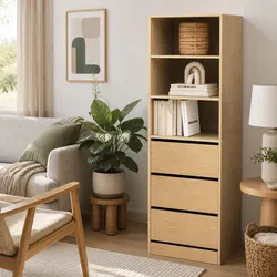 Compact 3-Drawer Pine Tallboy for Your Space