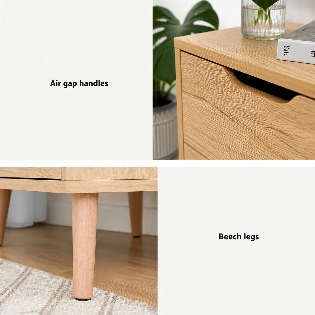 Bedside Table with 2 Drawers