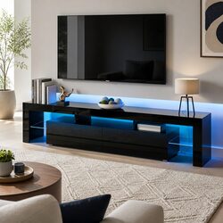 Compact LED TV Cabinet with Modern Storage Solutions