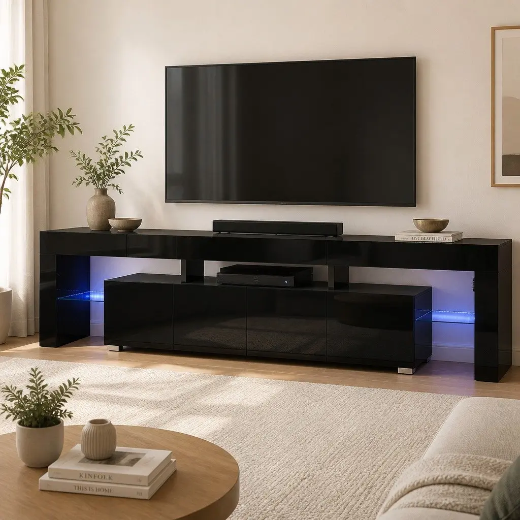LED TV Cabinet with Modern Storage Solutions
