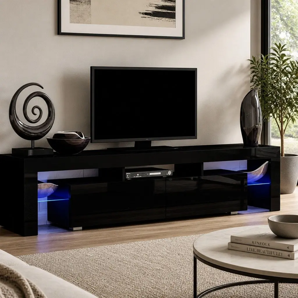 LED TV Cabinet with Modern Storage Solutions