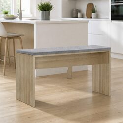 Compact Wooden Dining Bench with Stylish Upholstery