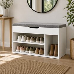 Make Your Entrance Cozy with This Shoe Rack Bench