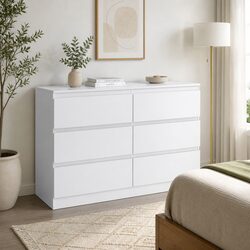 Compact and Efficient 6 Drawer Chest of Drawers