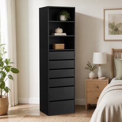 Compact 6 Drawer Storage Chest with Modern Design