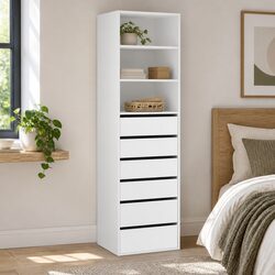 Compact and Functional 6 Drawer Chest of Drawers