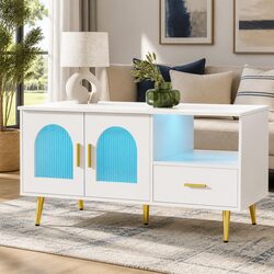 Compact LED Coffee Table with Storage for Modern Homes
