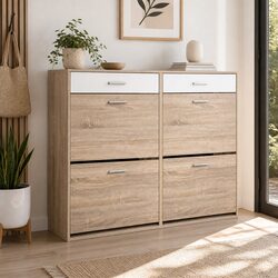 Compact Shoe Cabinet for 36 Pairs, Simple Assembly Required