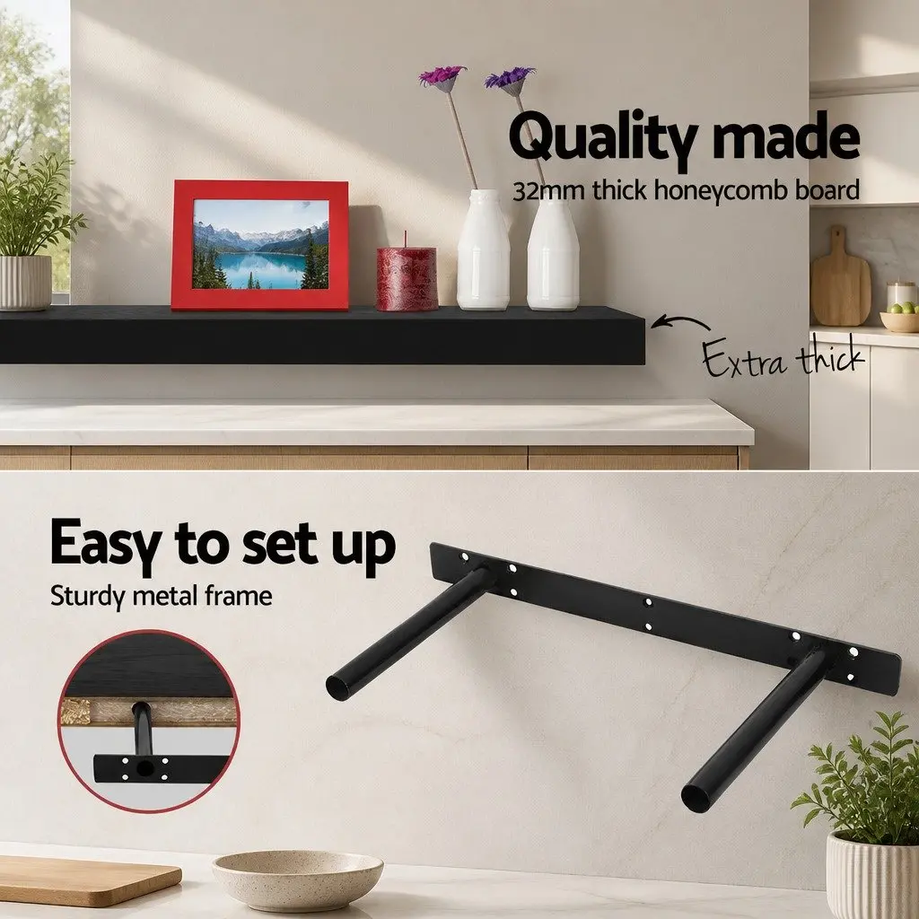 Floating Wall Shelf Set of 3 for Display Needs