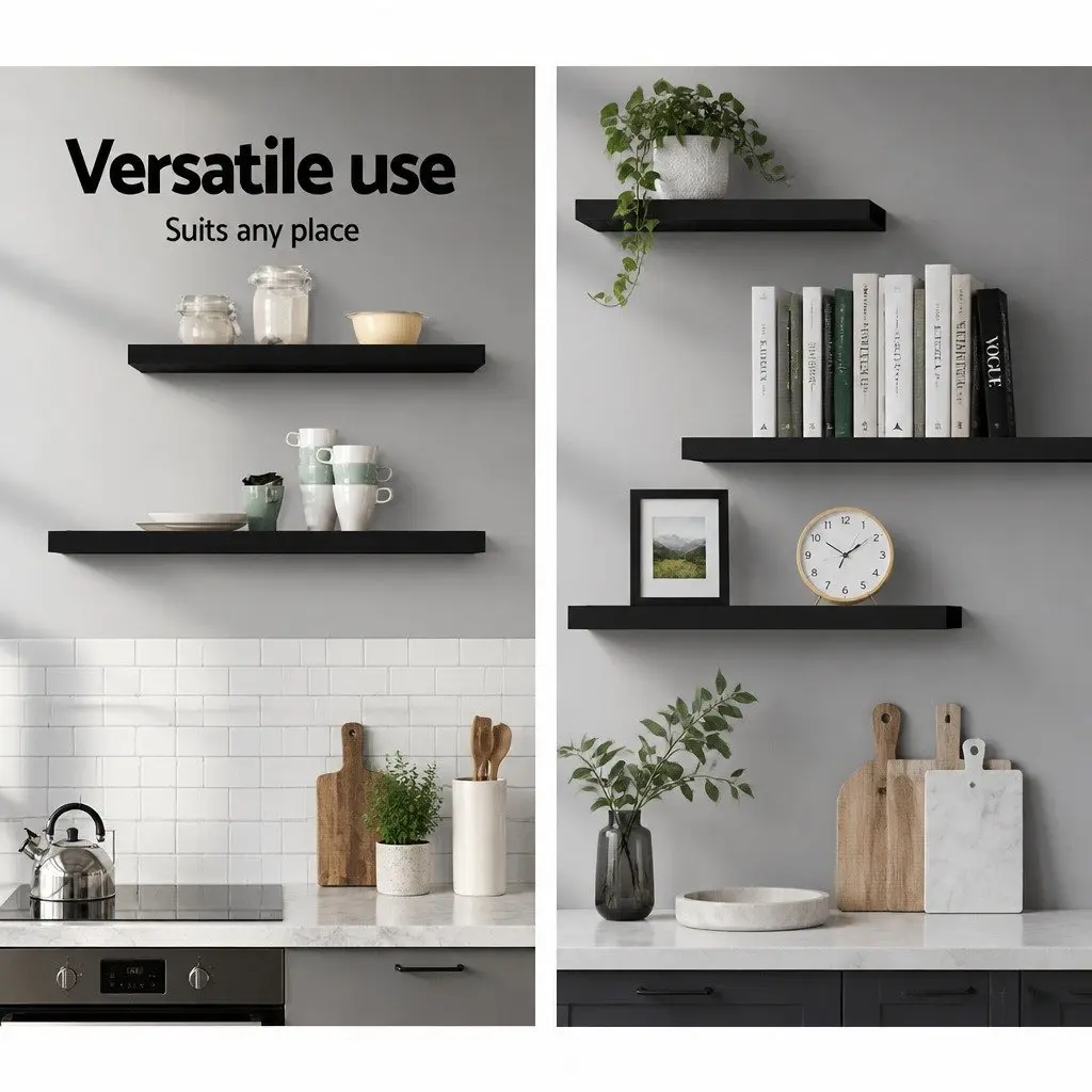 Floating Wall Shelf Set of 3 for Display Needs