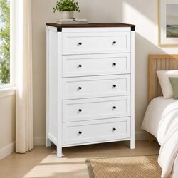 Compact 5-Drawer Chest of Drawers - Stylish & Functional