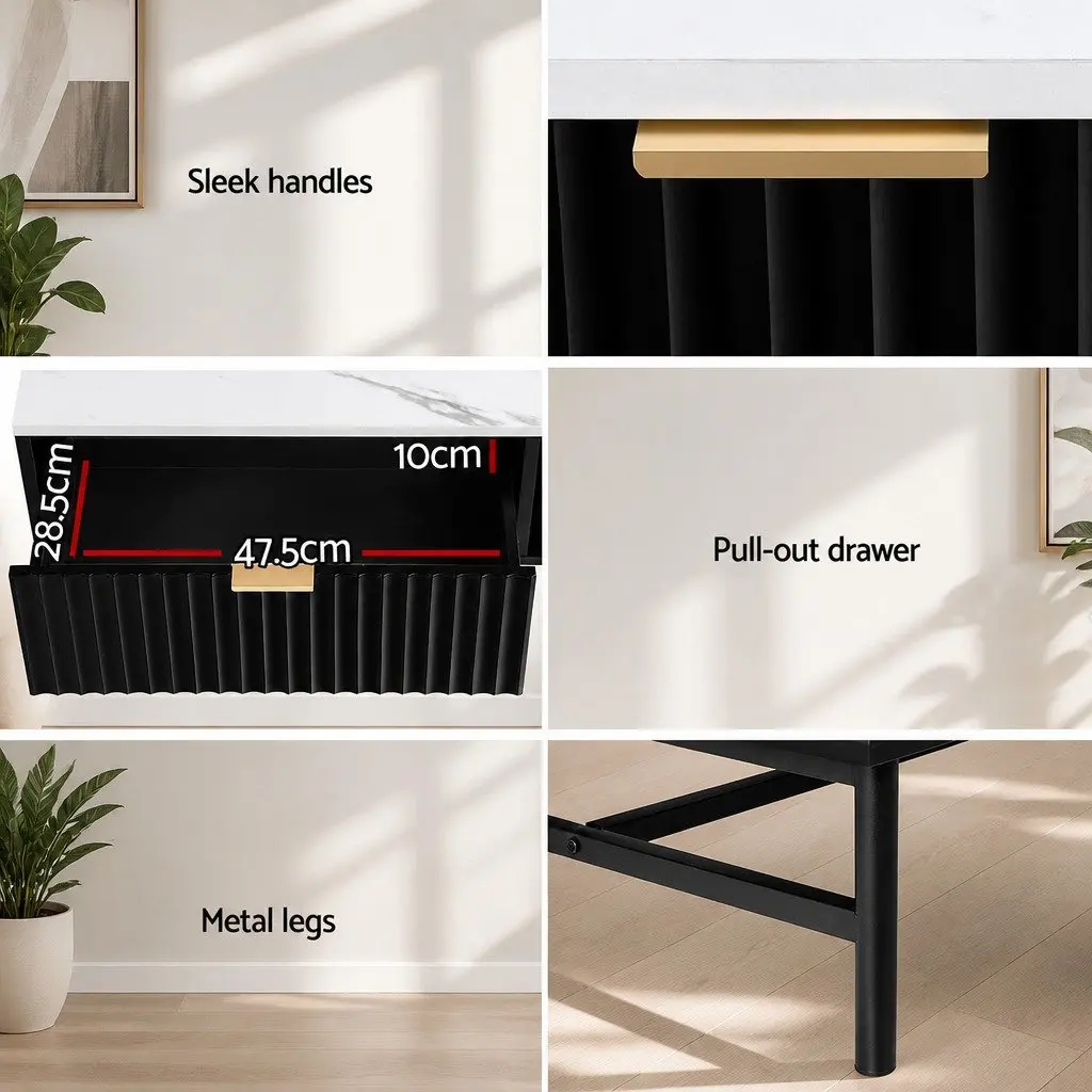 Coffee Table with Drawer and Open Shelf Storage