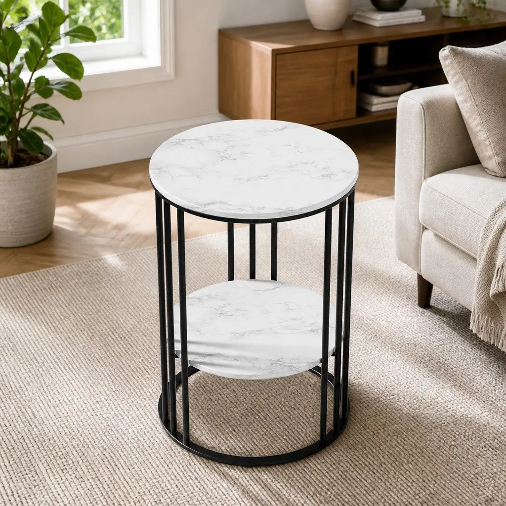 2-Tier Round Coffee Table