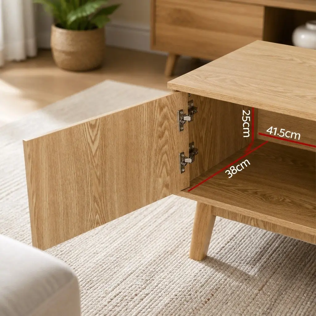 TV Cabinet Entertainment Unit Storage Shelves Stand 140CM Modern Living Room