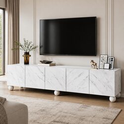 200cm White TV Unit: A Durable and Stylish Option