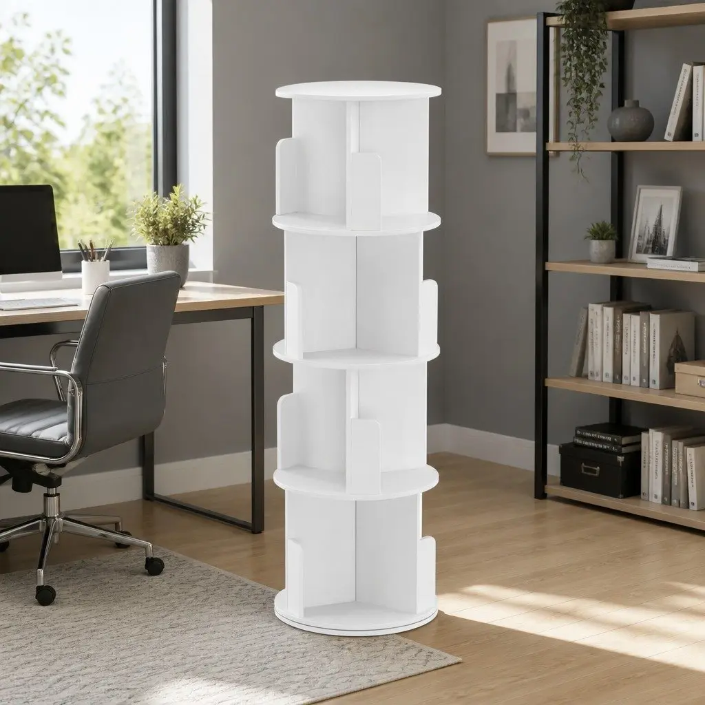 4 Tier Rotating Display Shelf for Smart Storage