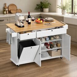 Compact Kitchen Island Trolley with Smart Design