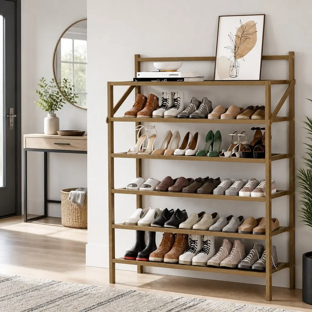 6-Tier Shoe Rack for Easy Organization
