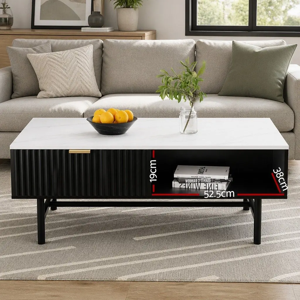 TV Entertainment Unit and Coffee Table Set Storage Shelf Living Room Furniture