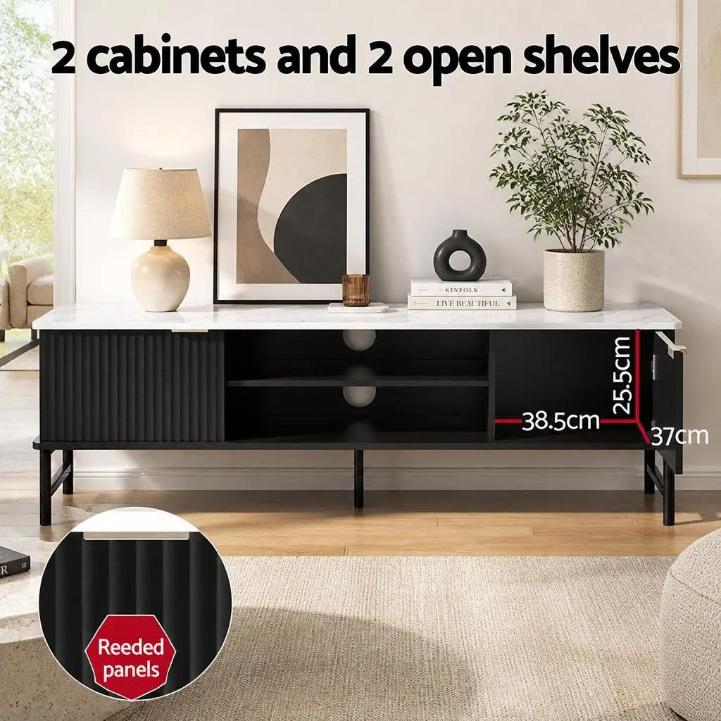 TV Entertainment Unit and Coffee Table Set Storage Shelf Living Room Furniture