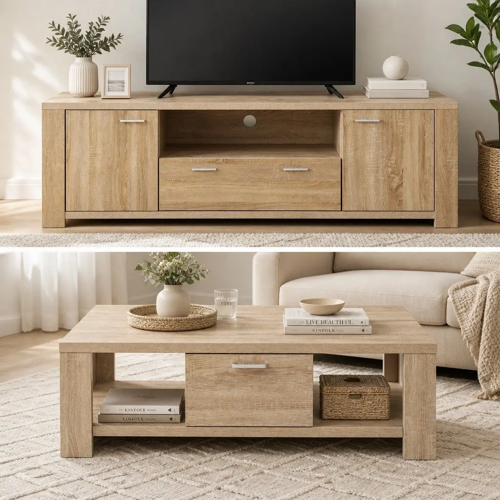 TV Entertainment Unit & Coffee Table Set