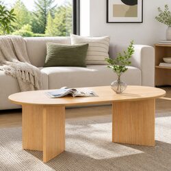 Compact Oval Coffee Table 110cm for Modern Living