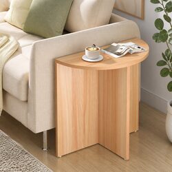 Semi-circle Coffee Table 48CM Living Room Side Table Natural Wood Grain Design