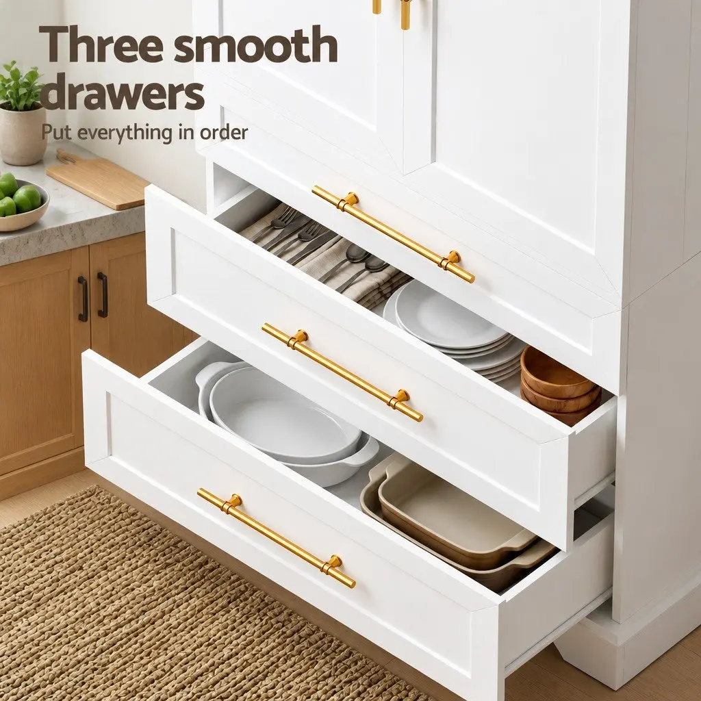 Buffet Sideboard Cabinet Kitchen Pantry Storage Cupboard with Drawers Doors