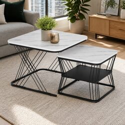 Concise and Stylish Nesting Coffee Tables Set