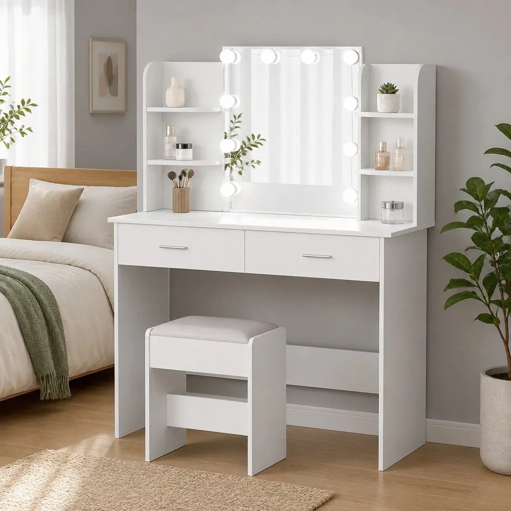 Dressing Table Set with LED Bulbs