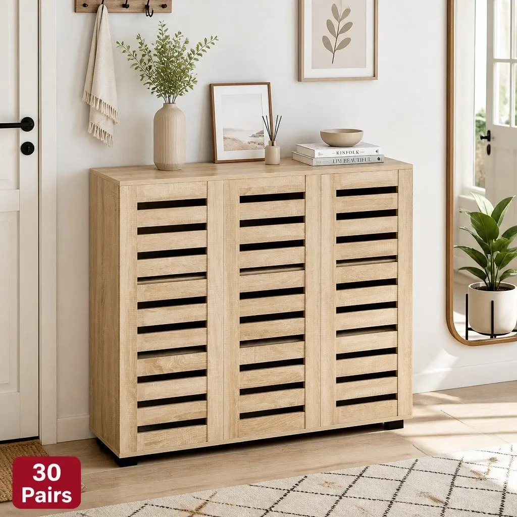 30-Pair Shoe Rack Cabinet