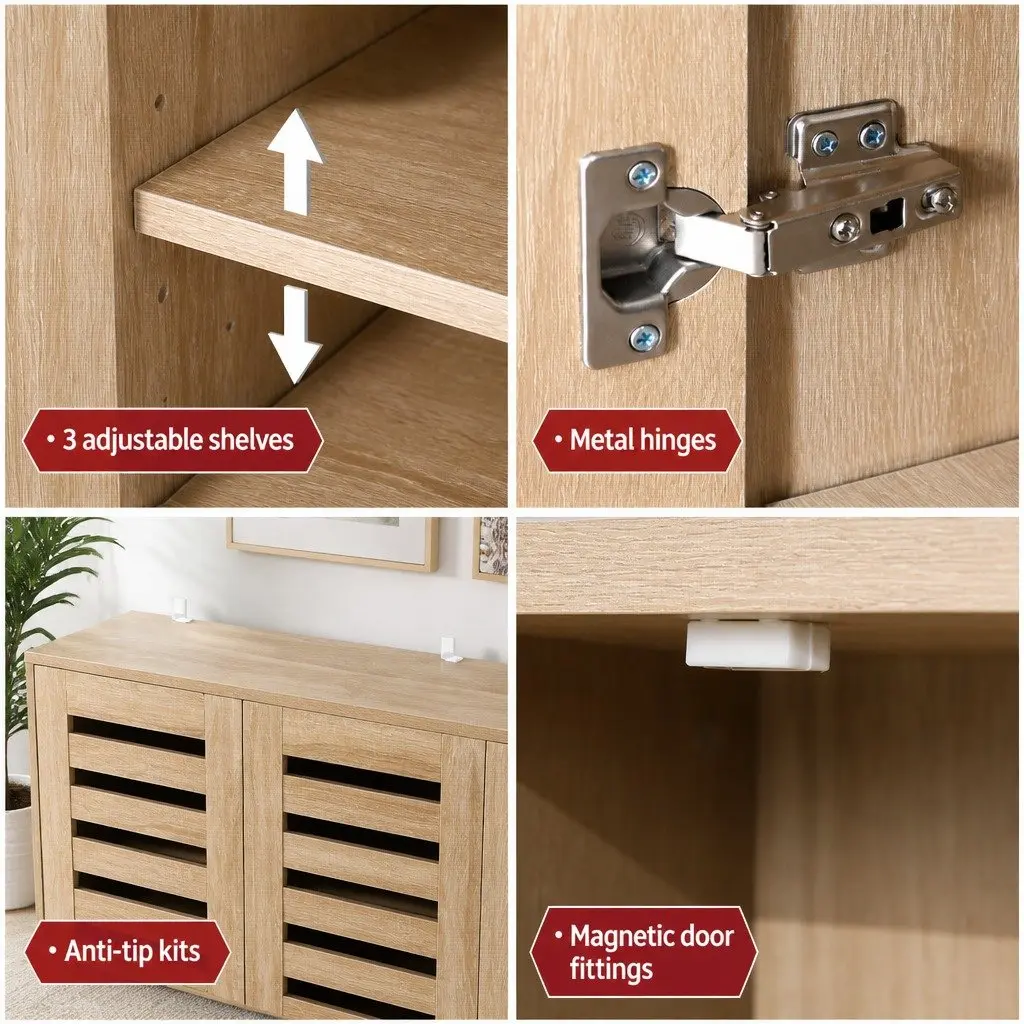 30-Pair Shoe Rack Cabinet